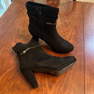 Allegrak Ankle Zip Platform High Heel Mid Calf Boots